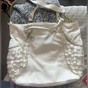 Betsy Johnson off white shoulder bag. Excellent condition.